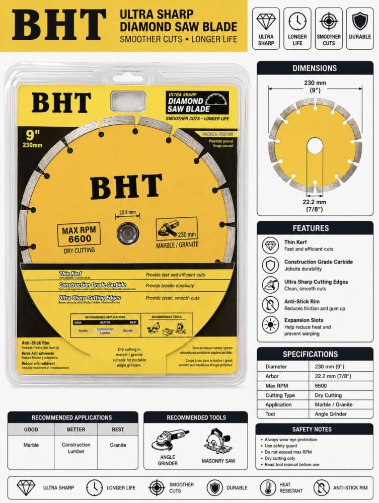 دسك قص بلك جدار بلاط مفتوح بقطع و رخام BHT المقاس حسب الاختيار