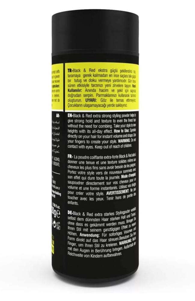 Black Red Hair Styling Powder, 20g