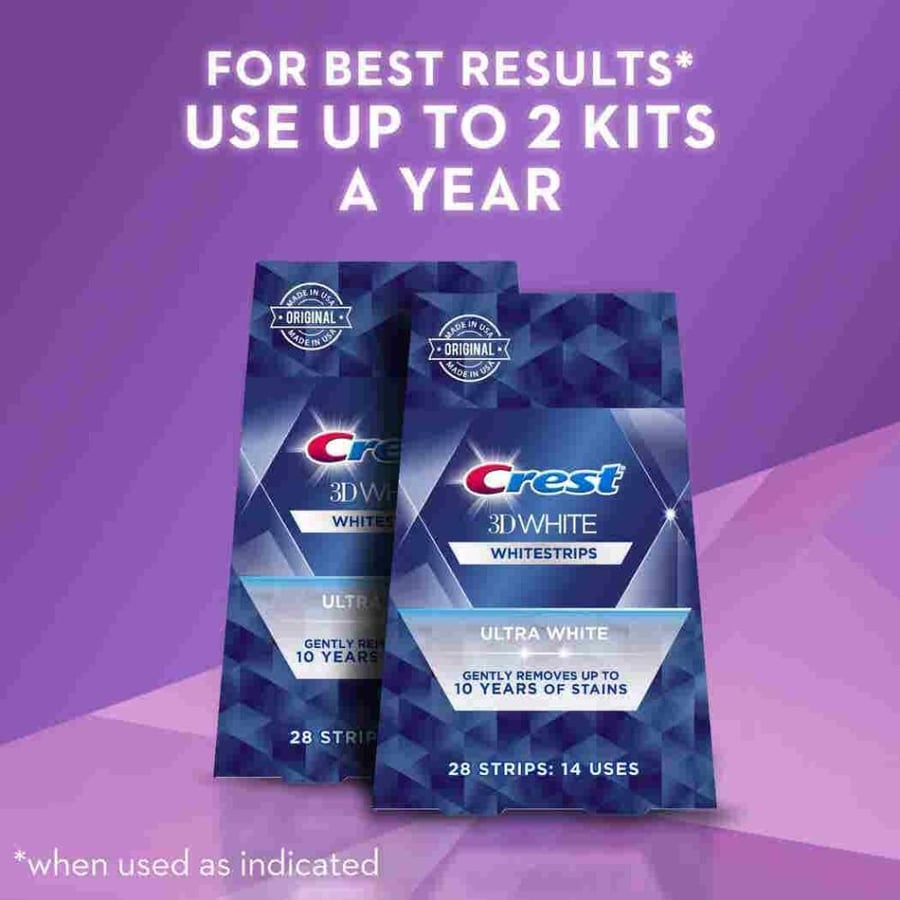 Crest 3D White Ultra White Whitestrips 28 Strips 14 Treatments