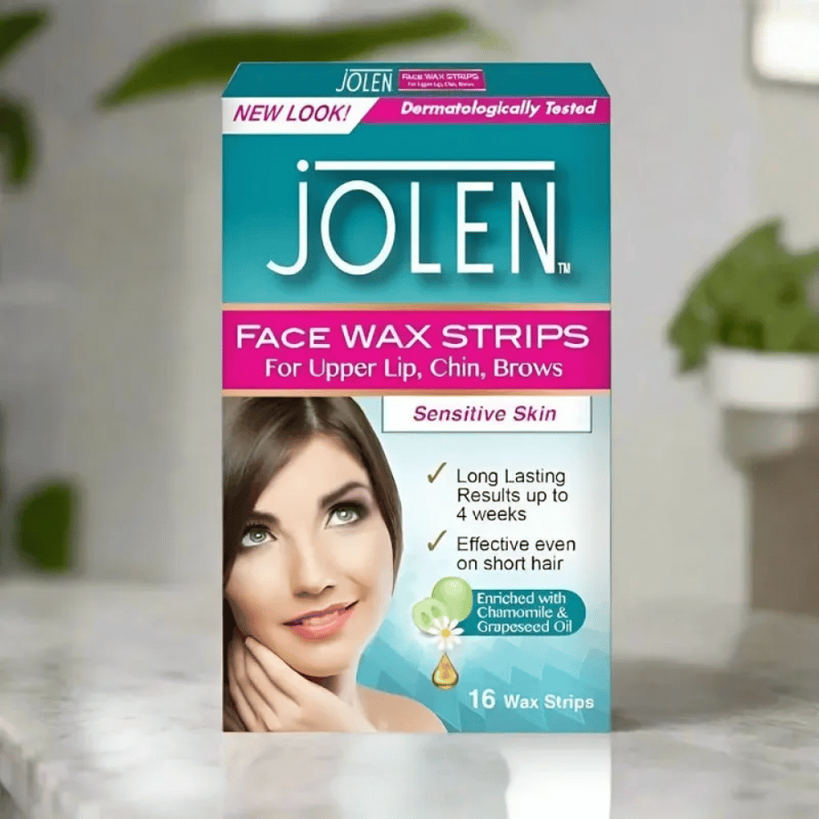 Jolen Face Wax Strips 16 pcs جولين شرائح شمعية للوجه 16 قطعه