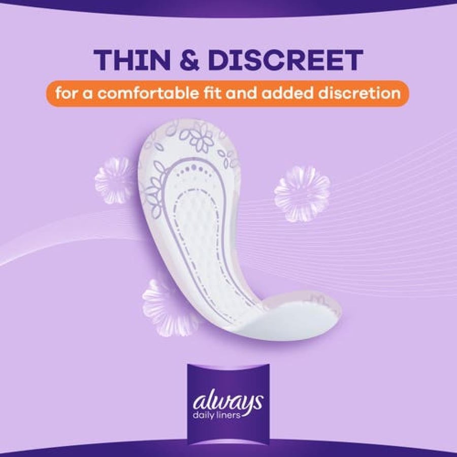 Always wrapped pantyliner, flexible, normal, 40