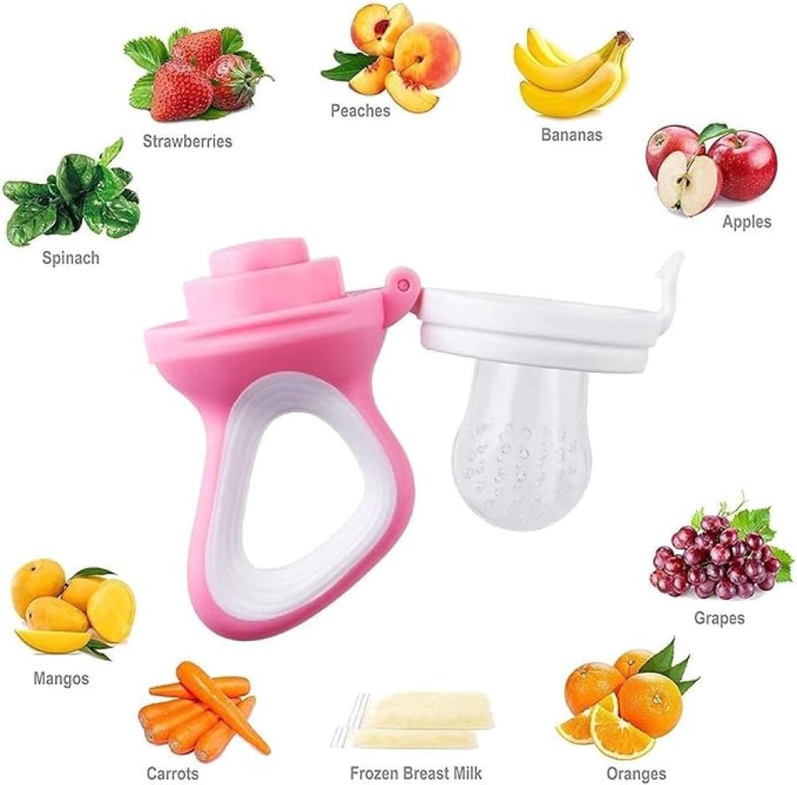 نانا لهاية تغذية الفواكه والخضروات للرضع – للبدء في الفطام والتدريب على الأكل Nanna Safe Baby Fruit and Vegetable Feeder Pacifier – For Weaning and Independent Eating Training