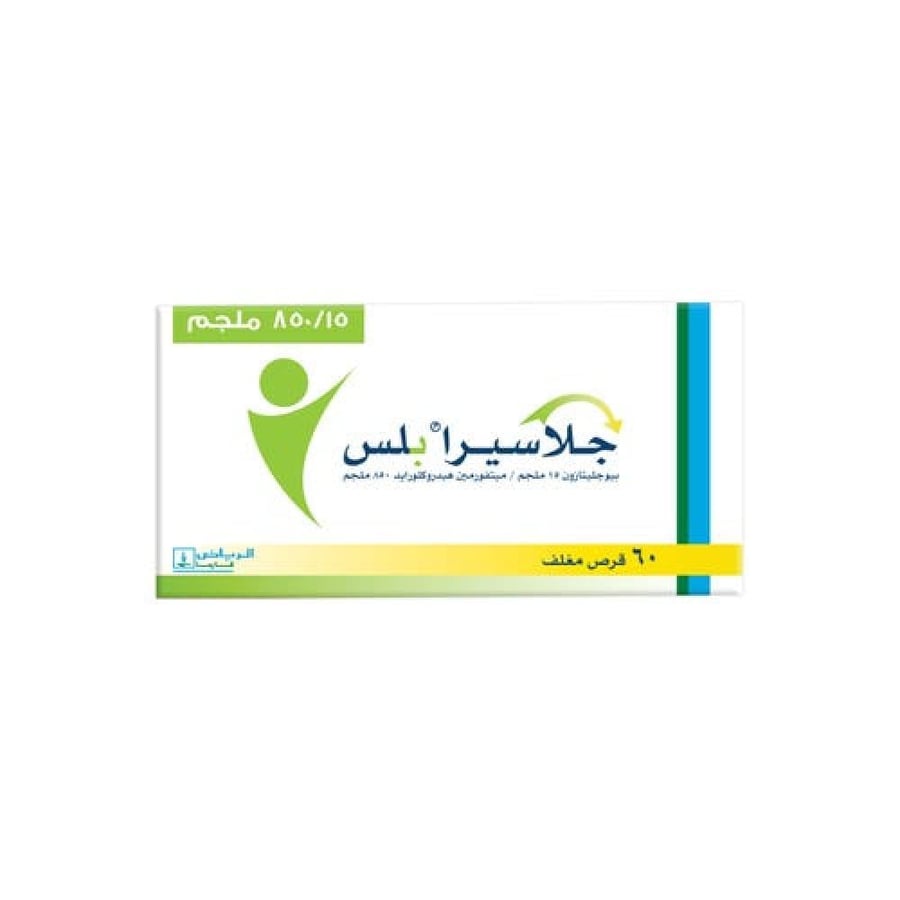 Glacera Plus 15/850 Mg 60 Tablets