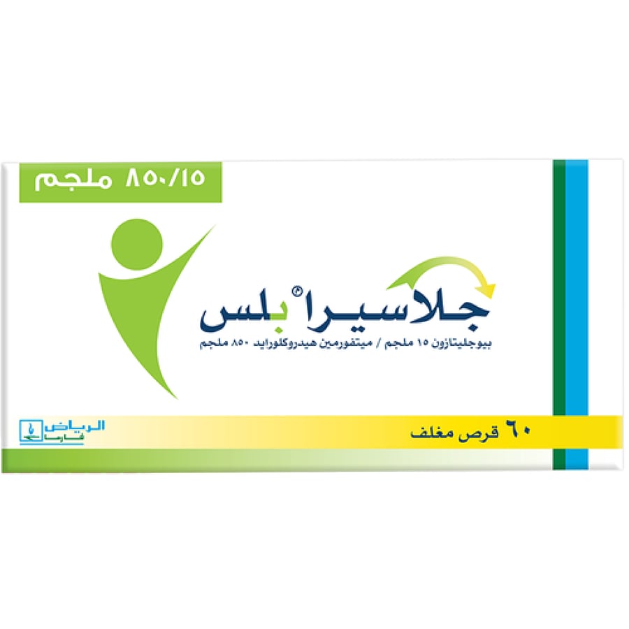 Glacera Plus 15/850 Mg 60 Tablets