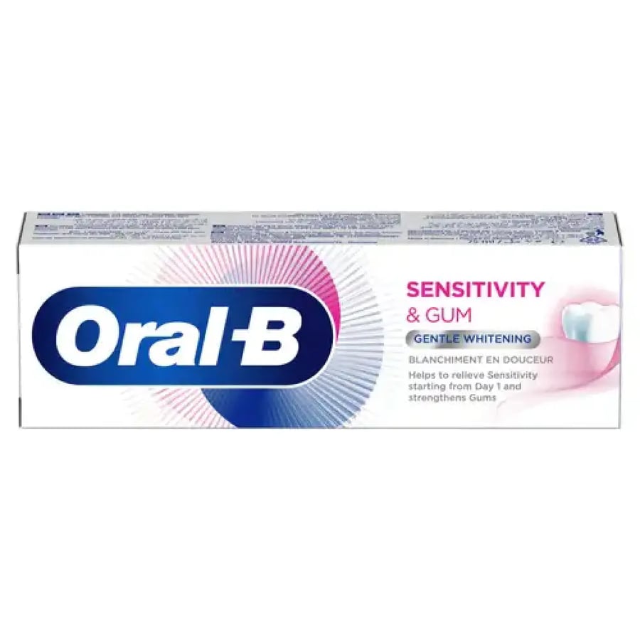 Oral B whitening gentle toothpaste and treatment for sensitive teeth and gums 75 ml