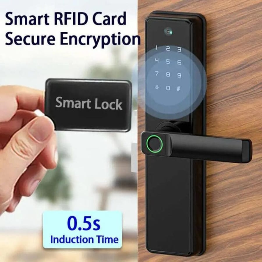 قفل باب ذكي WiFi بتقنية Tuya – 5 طرق لفتح الباب