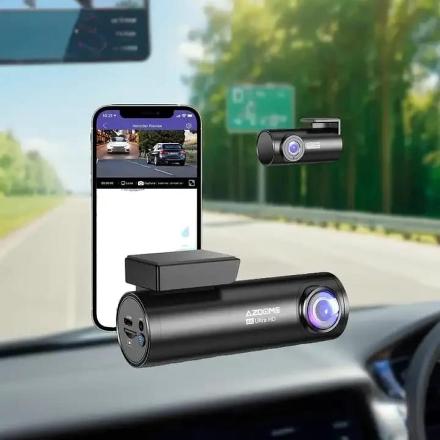 A dash camera front Azdome M300