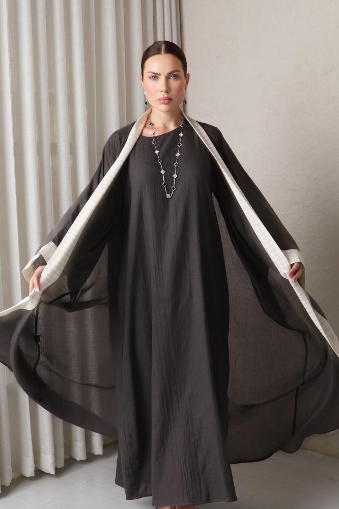 Linen abaya with dress
