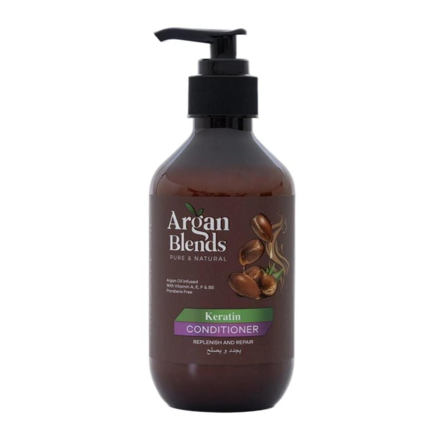 طقم مجموعة الكيراتين (شامبو - بلسم - زيت - سيروم - عطر) مع بخاخ الحماية من الحرارة