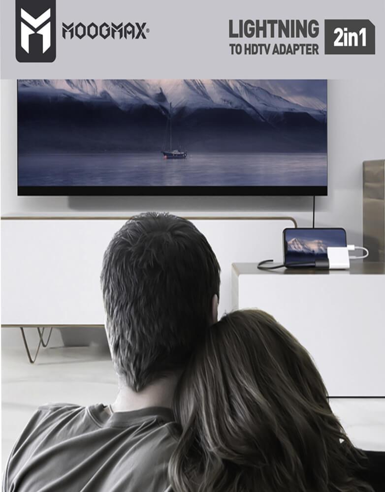 وصلة HD للأيفون من موج ماكس MX-AD003 مشاهدة فيدو بدقة 1080