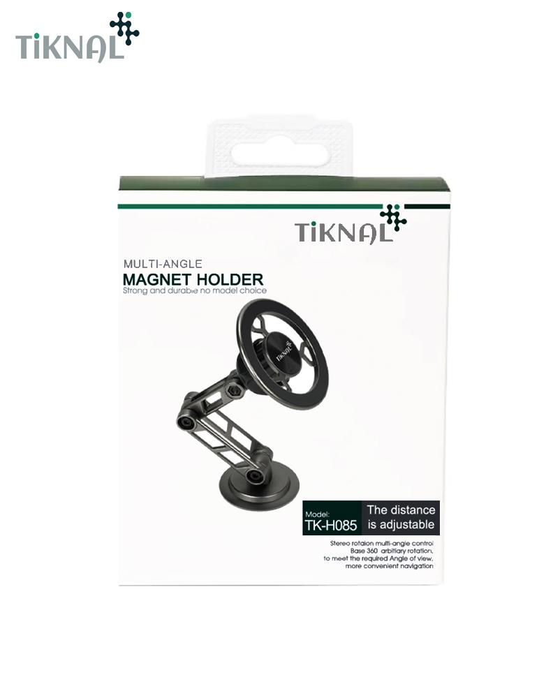 حامل جوال مغناطيسي للسيارة تكنال TK-H085 - دوران كامل 720 MagSafe -فضي