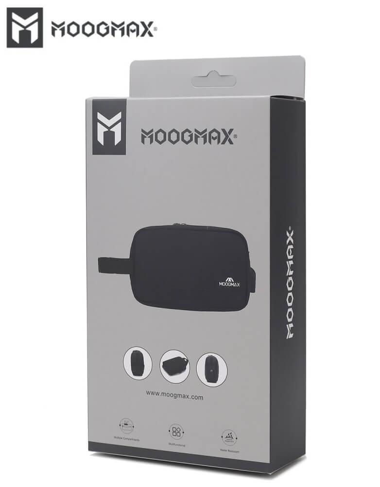 حقيبة يد سحاب واحد MOOGMAX MX-B007 - ضد الماء و منفذ USB - أسود