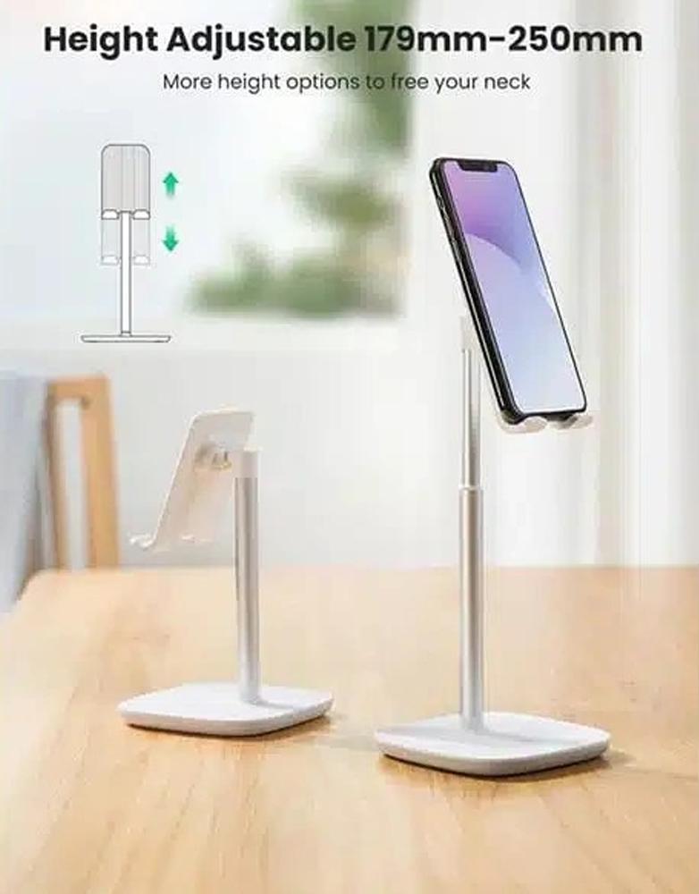 ستاند جوال مكتبي UGREEN LP280 - قابل للتعديل للزاوية والارتفاع - فضي