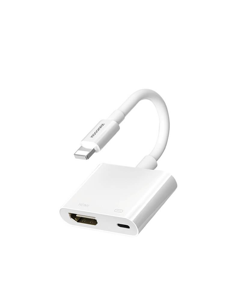 محول ايفون من Lighting الى منفذ HDMI ومنفذ Lighting موديل MX-AD003