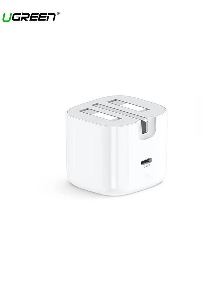 شاحن جداري 30 واط UGREEN CD305 Type-C -شحن السريع بتقنية GaN - أبيض