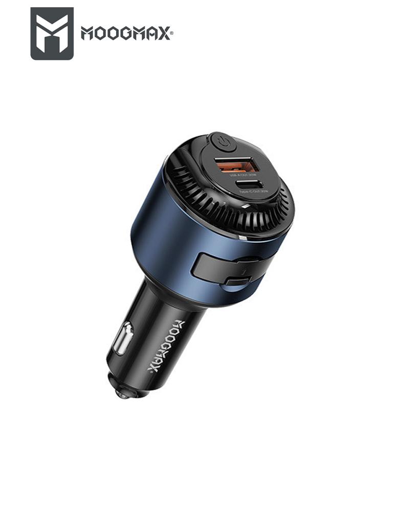 شاحن سيارة 60 واط MOOGMAX MA32 - منفذين Type-C و USB - مع فواحة عطرية