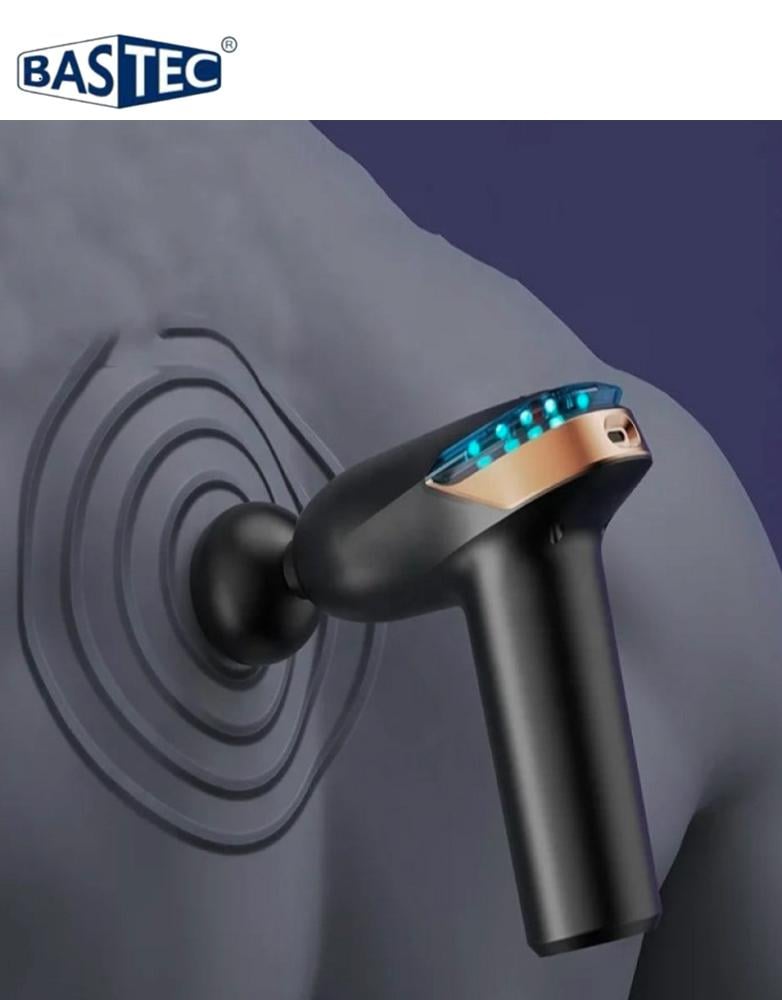 جهاز مساج وتدليك العضلات BASTEC | بـ 6 رؤوس و 6 سرعات | بطارية 1200mAh | قابل للشحن | BC1732