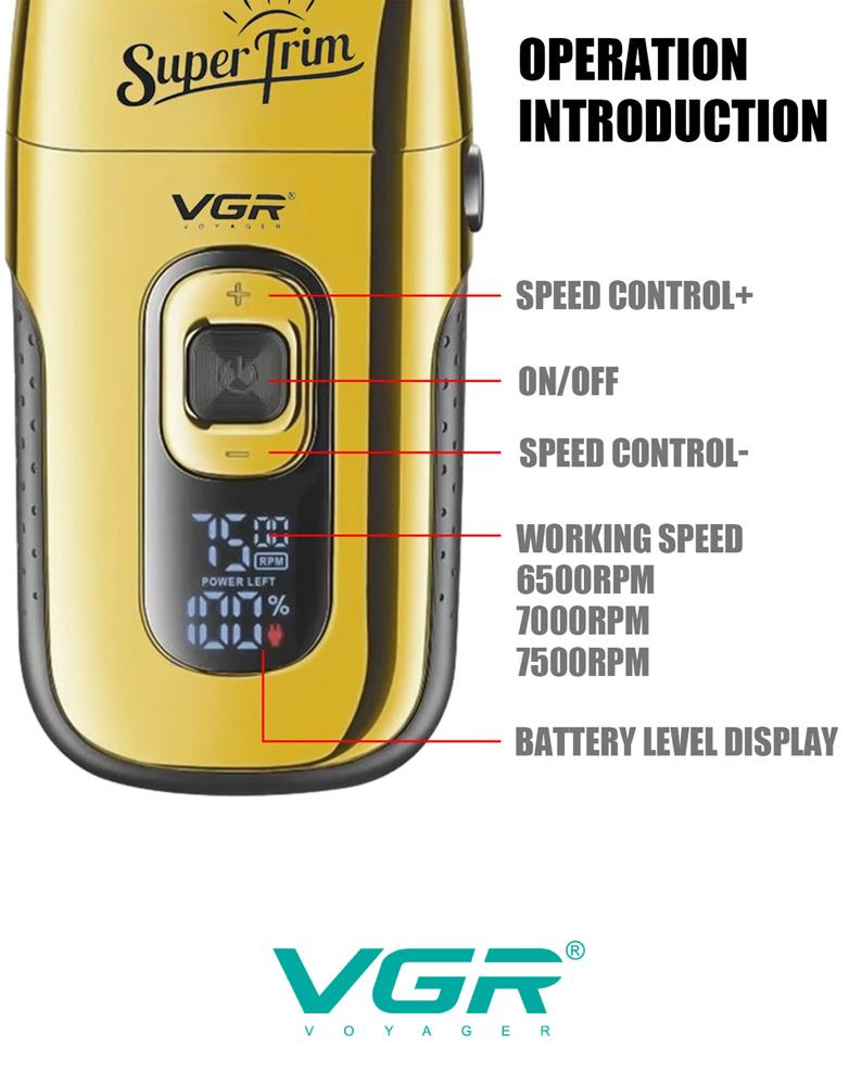 ماكينة حلاقة VGR V-332 فويل احترافية بشفرات مزدوجة