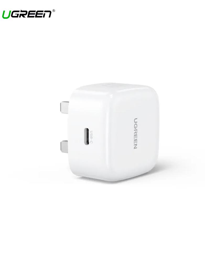 شاحن جداري 30 واط UGREEN CD127 - منفذ Type-C - بتقنية PD لشحن السريع