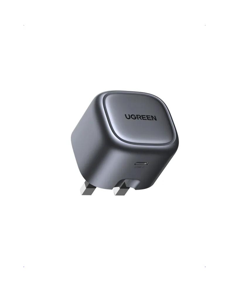 شاحن جداري 20 واط UGREEN CD305 Type-C -شحن السريع بتقنية GaN - رمادي