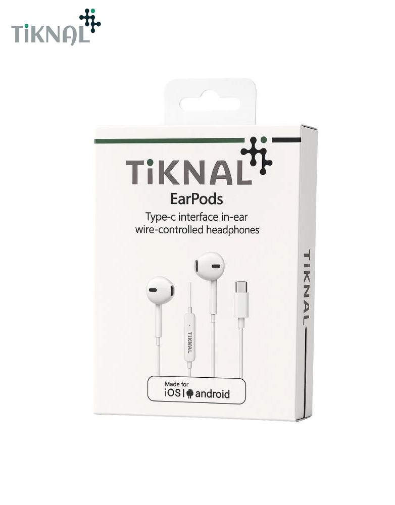 سماعة أذن سلكية تايب سي Type-c تكنال TK-H088 - تحكم مدمج - صوت نقي