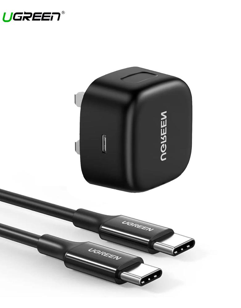 شاحن جداري مع كابل تايب سي UGREEN CD137 - شاحن بقوة 25 واط منفذ Type-C