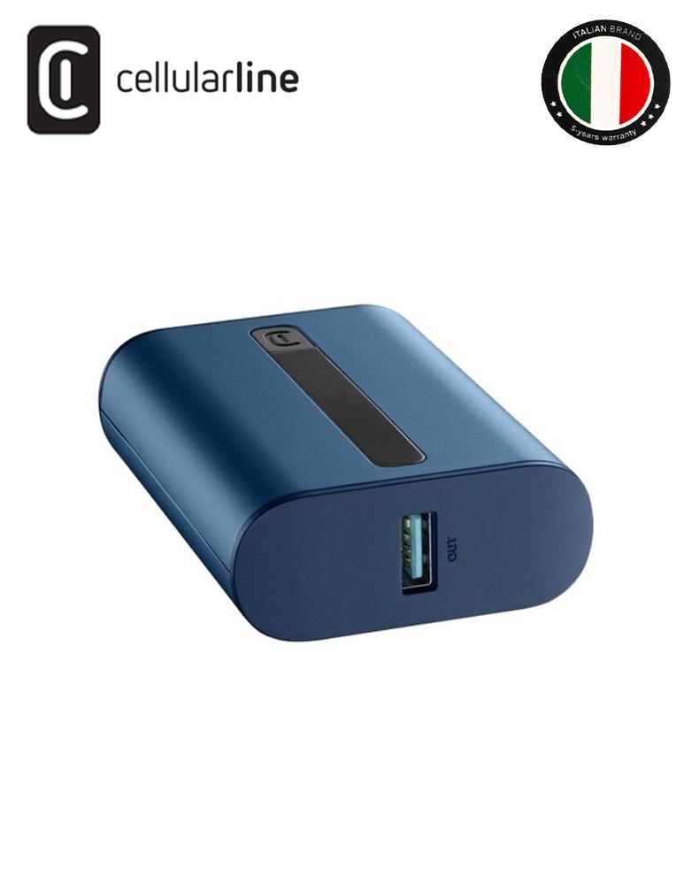باور بانك ثندر بسعة 10 الف مللي أمبير Cellularline بقوة 20 واط منفذين
