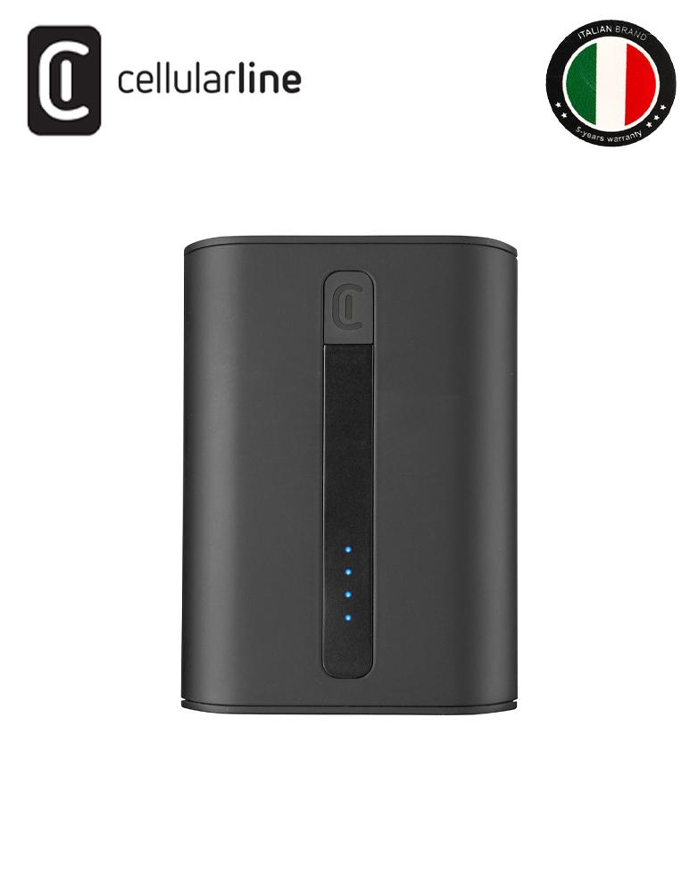 بطارية شحن ثندر بسعة 10 الف مللي أمبير Cellularline بقوة 20 واط منفذين