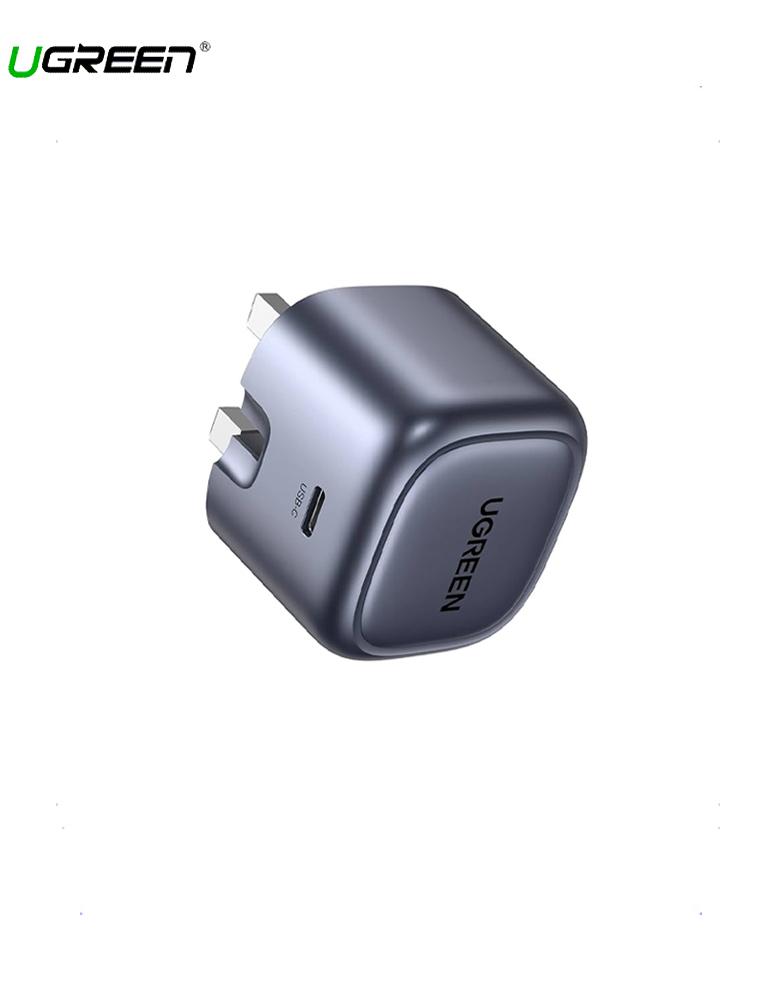 شاحن جداري 30 واط UGREEN CD305 Type-C -شحن السريع بتقنية GaN - رمادي