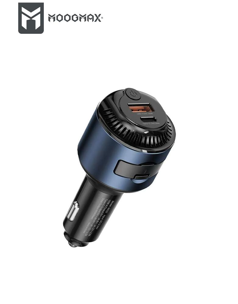 شاحن سيارة 60 واط MOOGMAX MA32 - منفذين Type-C و USB - مع فواحة عطرية