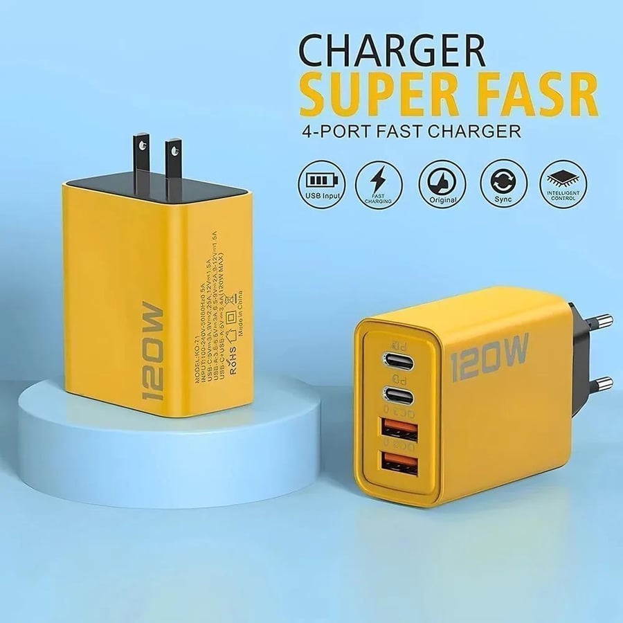شاحن الحائط السريع 4 منافذ USB