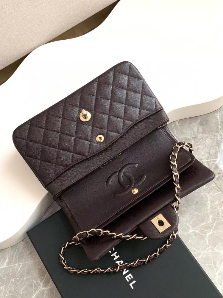 شانيل كلاسيك بني غامق مقاس cm23
