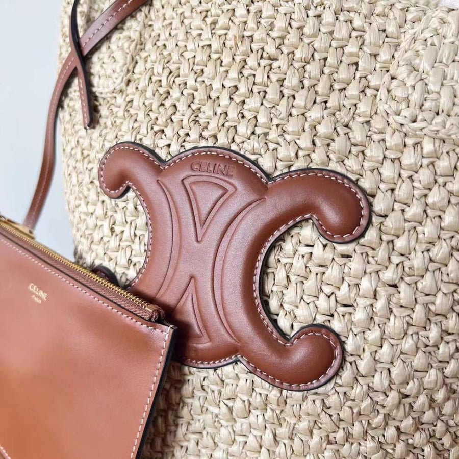 سيلين Triomphe Straw bag مقاس 23cm