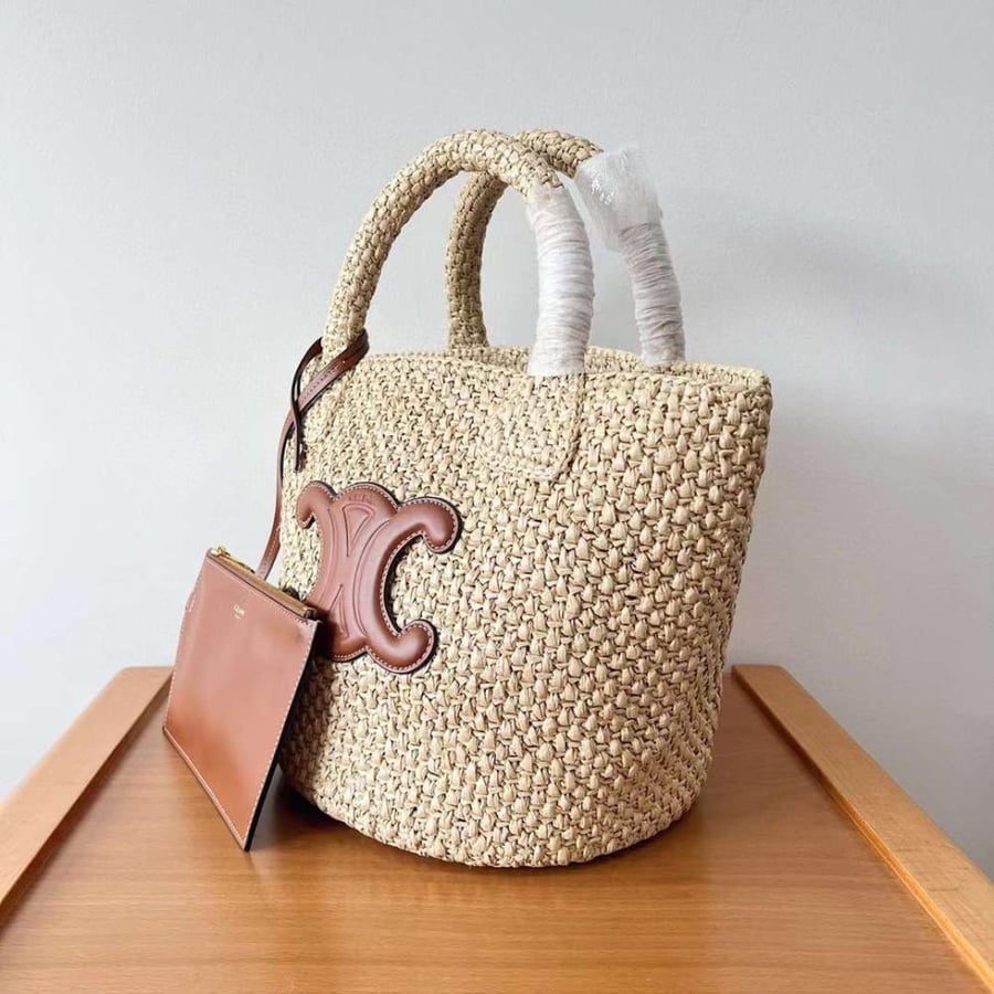 سيلين Triomphe Straw bag مقاس 23cm
