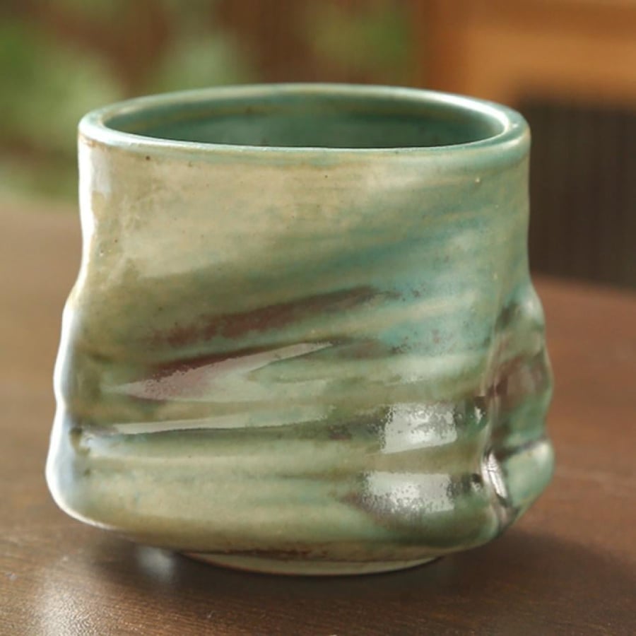 كوب إسبرسو سيراميك فخار خشن يدوي