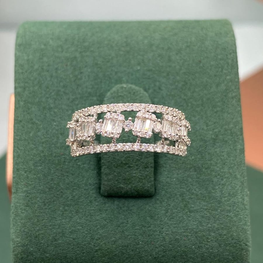 Soft Diamond Malachite Design Ring