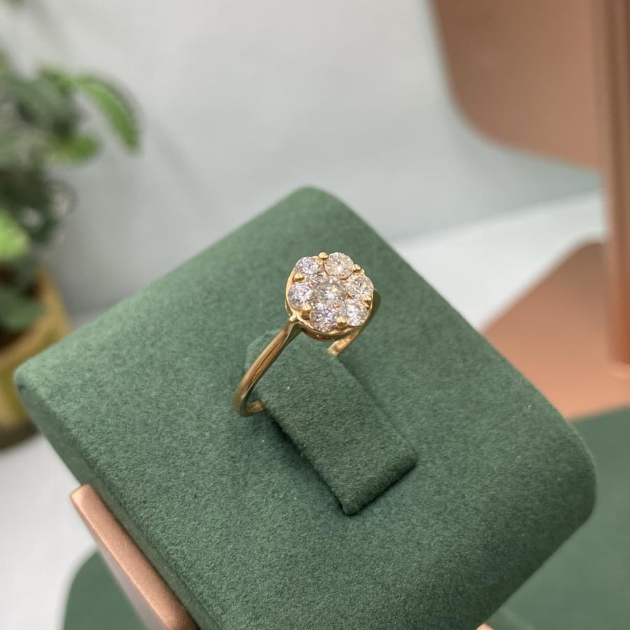 Solitaire Diamond Ring Smooth Modern Design