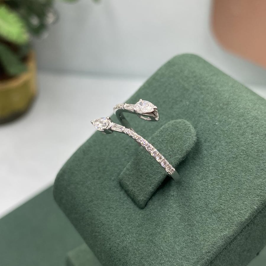 teardrop solitaire diamond ring