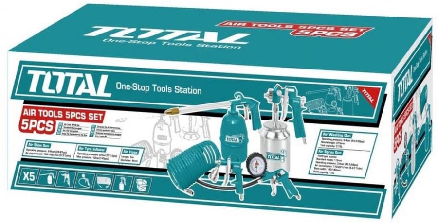طقم أدوات تعمل على الكمبريسور 5 قطع - توتال TATK051
