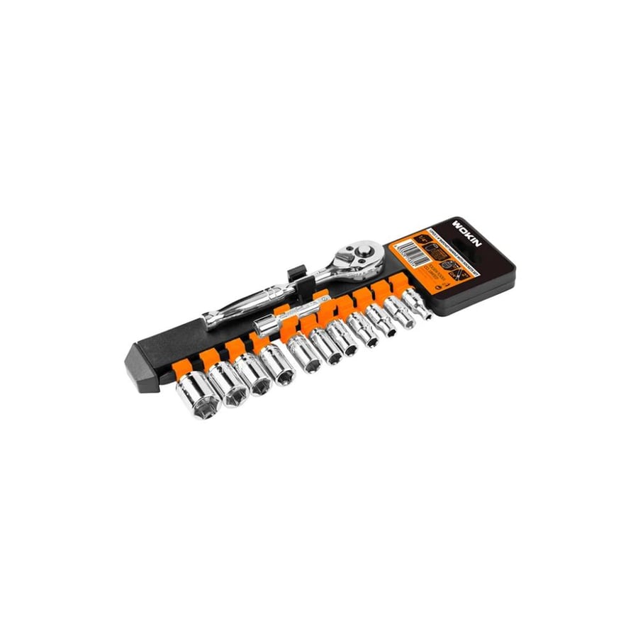 12-piece universal key set with handle and 1/4 inch ratchet