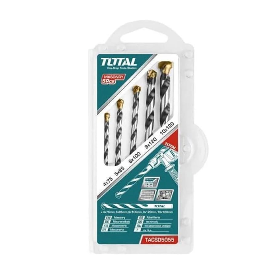 Wall feather set 5 pieces 4-5-6-8-10mm - Total TACSD5055