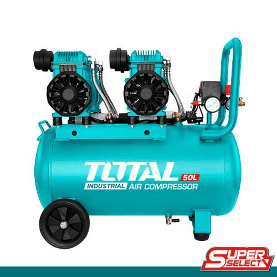 كمبريسور هواء 50 لتر عدد 2 محرك 8 بار صامت - توتال - TCS2240508