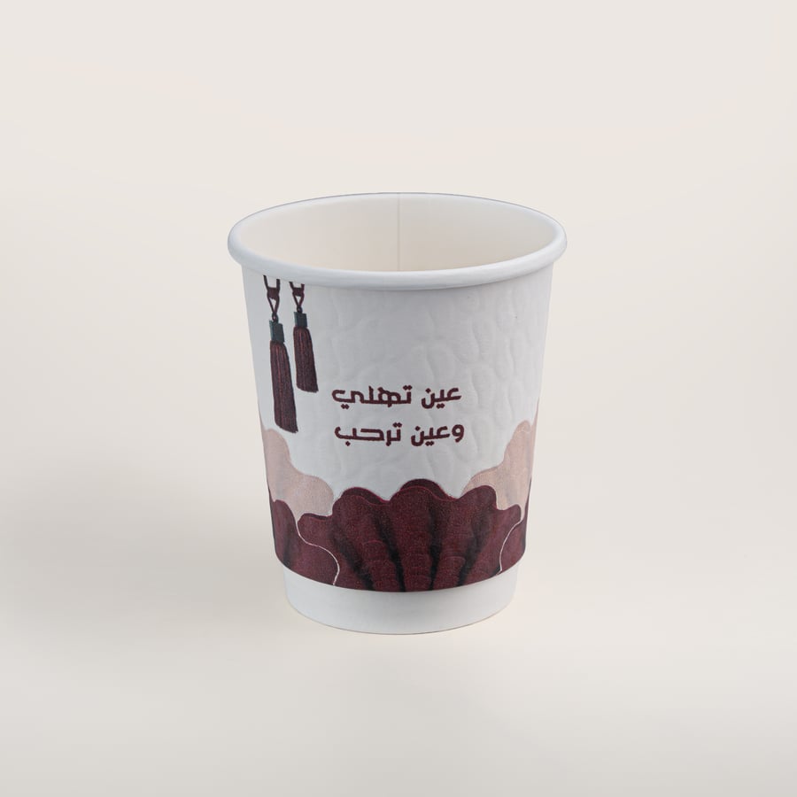 طباعة الاكواب للمناسبات الخاصة 12 اونص مع بروز في الجدار الخارجي