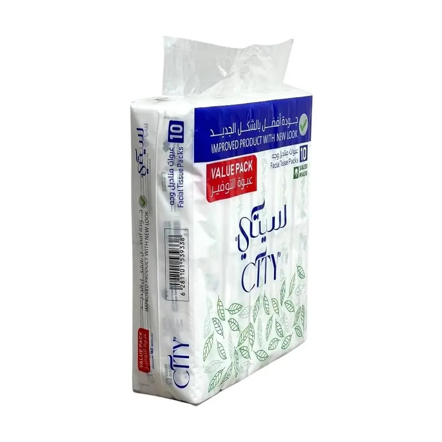 مناديل سيتي ( 10 عبوات ) 150 منديل عالية الجودة