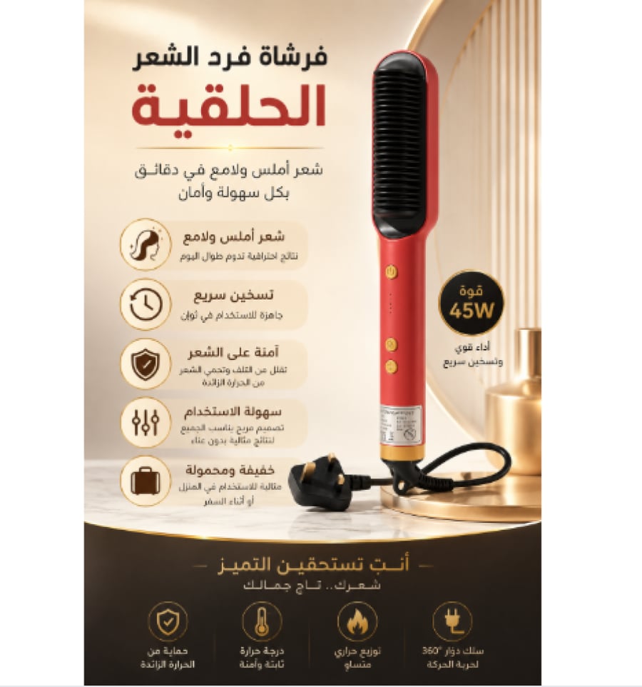 فرشاة التمليس الحراري بتقنية الأيونات
