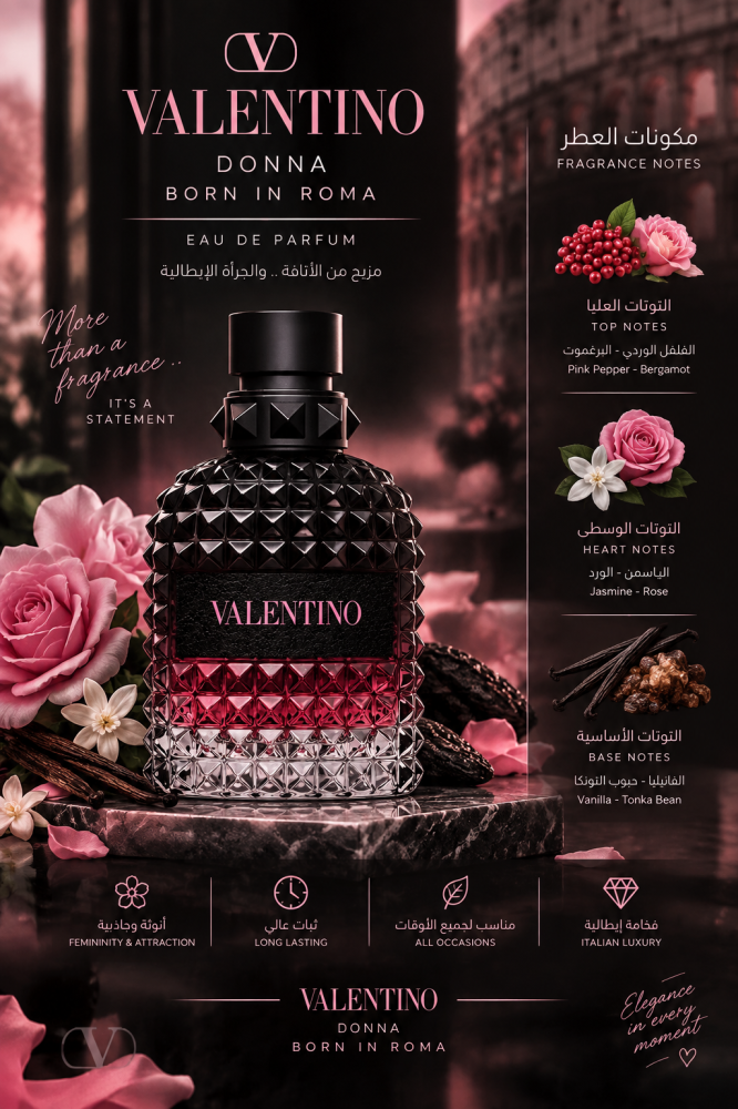 عطر فالنتينو اومو بورن ان روما انتنس 100مل