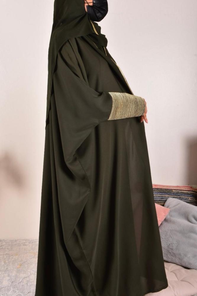 عبآية الاء 1 اسود تطريز اسود