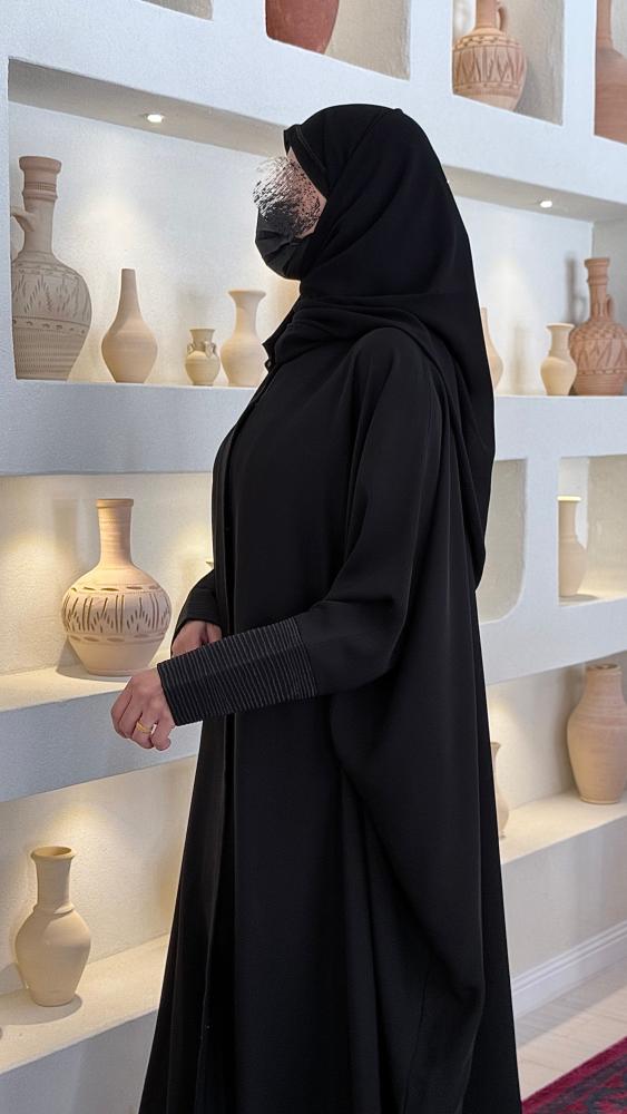 عبآية الاء 1 اسود تطريز اسود