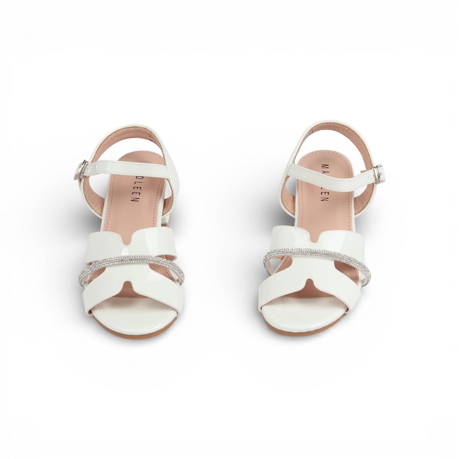 Girls' sandal heel - white