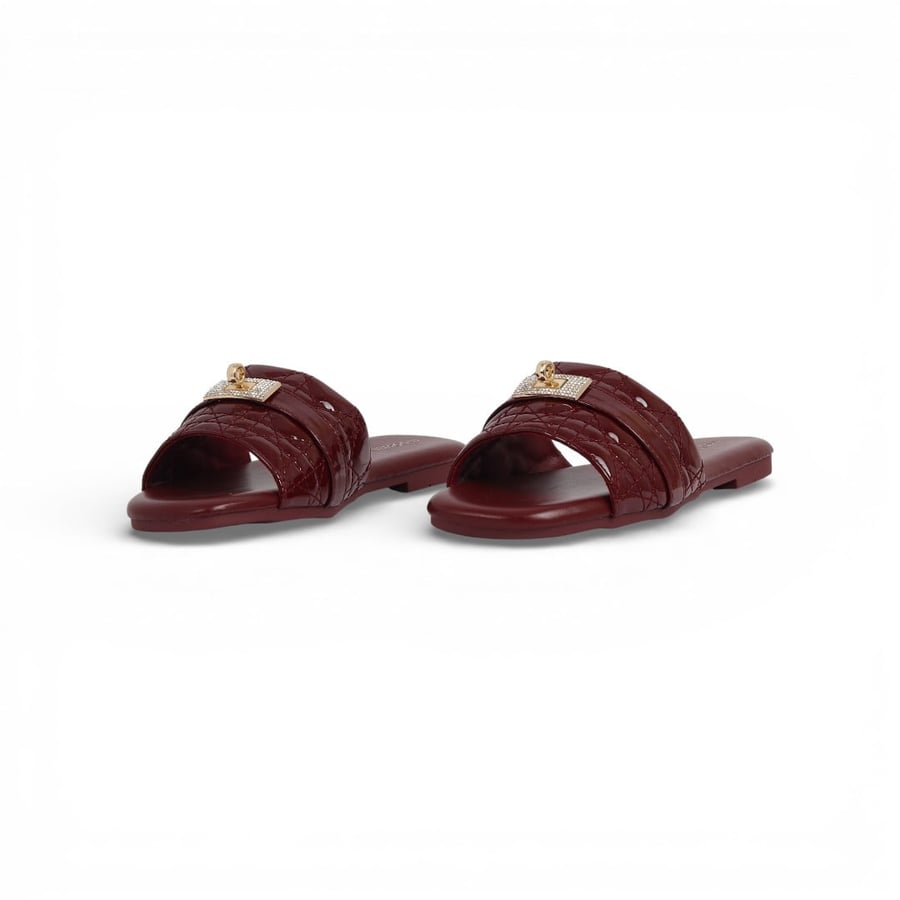 Slipper slide Zahaf from Madeleine- Maroon